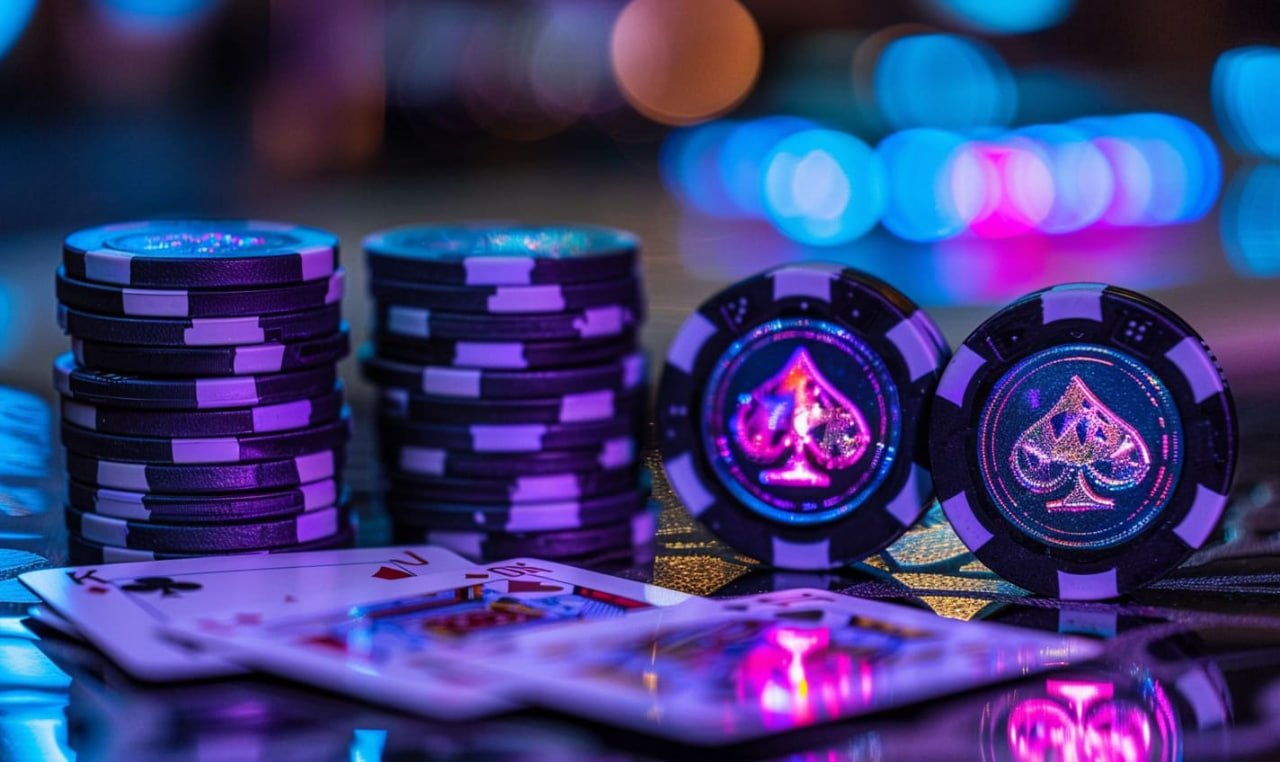 Tampilan meja Texas Poker di pasporbet dengan kartu komunitas dan chip pemain